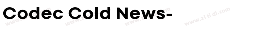Codec Cold News字体转换